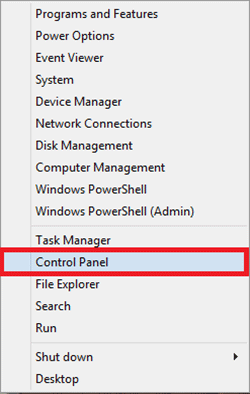 Windows Start Menu, Control Panel